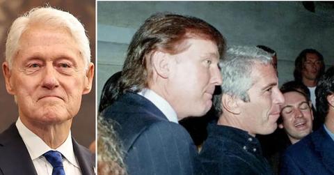 Composite photo of Bill Clinton, Donald Trump and Jeffrey Epstein