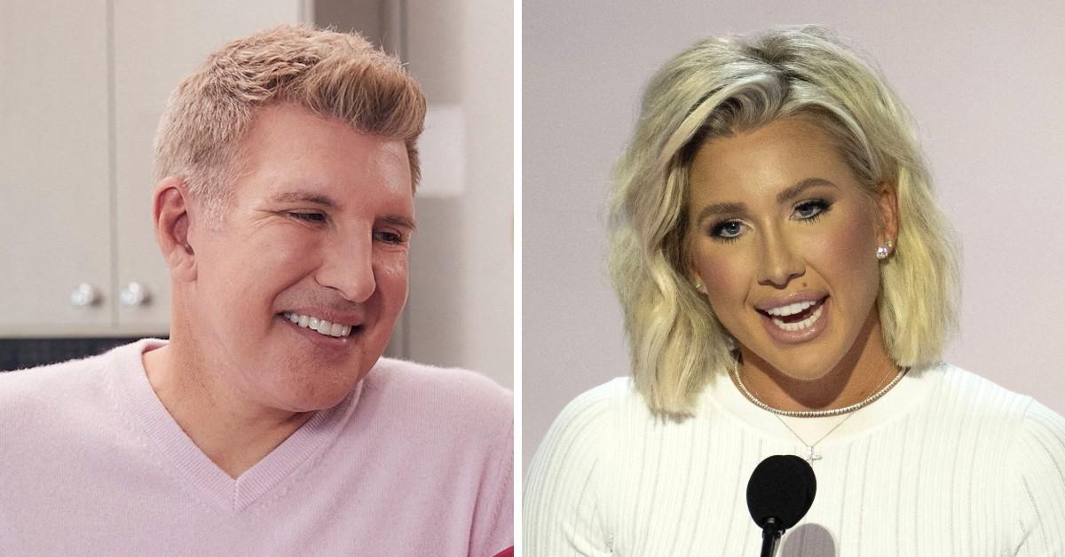 Split photo of Todd and Savannah Chrisley