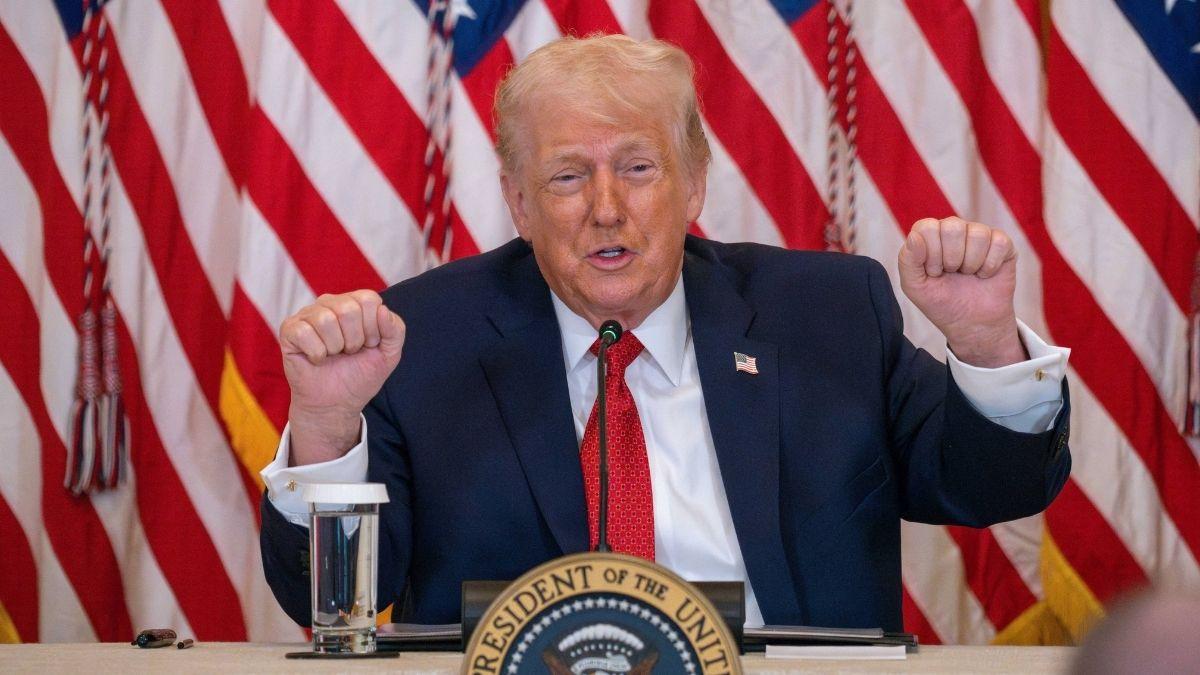 image of Donald Trump said the injury was caused by bumping his hand on a table.