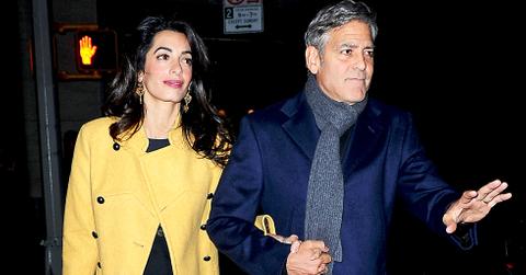 George Clooney and Amal Clooney take a walk after having a romantic dinner in NYC