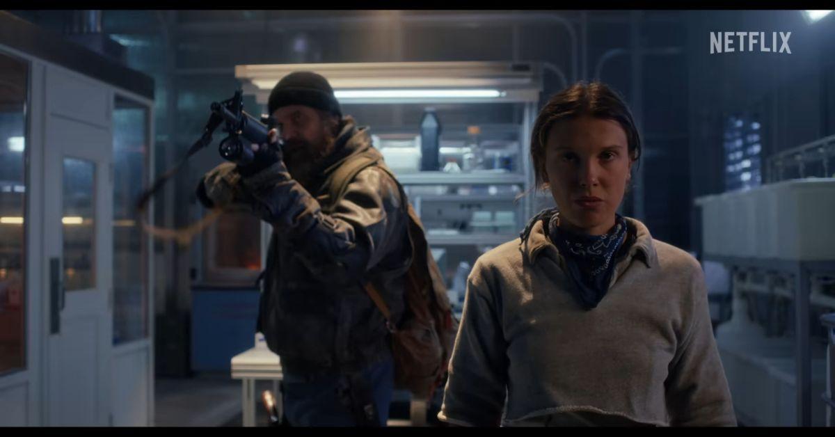 image of Eleven returns to fight the Upside Down in Season 5.