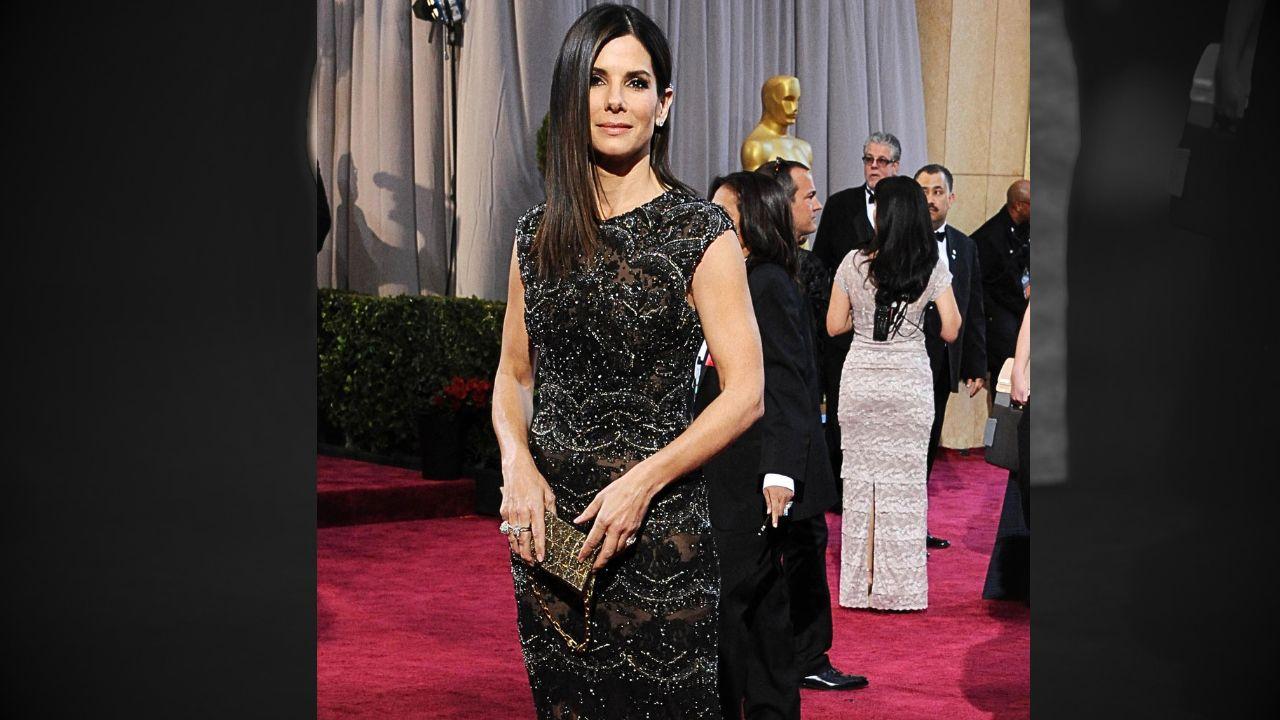 Image of bullock on the red carpet.