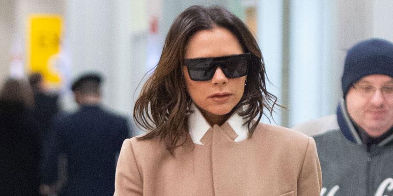 Victoria Beckham in Victoria Beckham and Adidas Track Pants During New York  Fashion Week