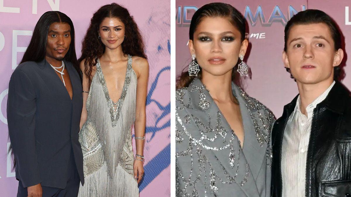 Composite photo of Law Roach, Zendaya and Tom Holland