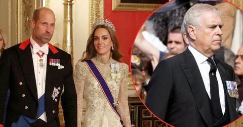 Split photo of Prince William, Kate Middleton &Andrew Mountbatten Windsor