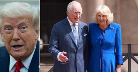 photo of Donald Trump, King Charles and Queen Camilla