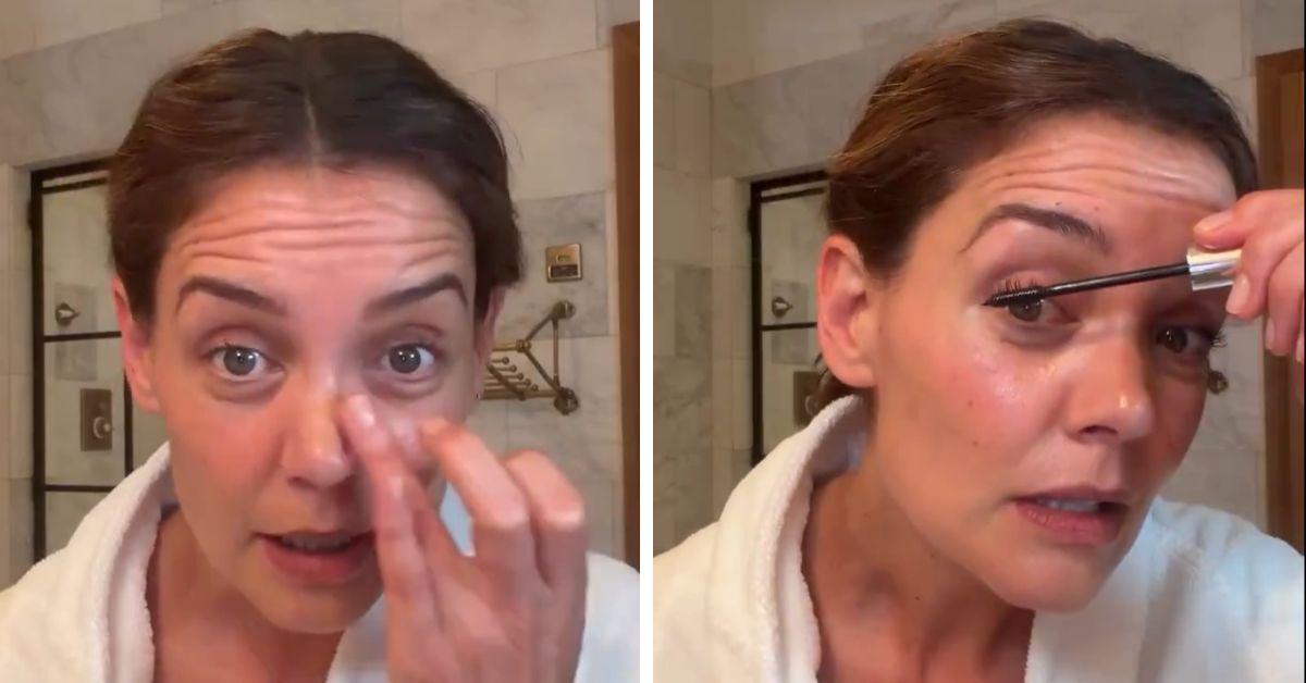 image of The actress partnered with Merit while showing her relaxed skincare and makeup routine.