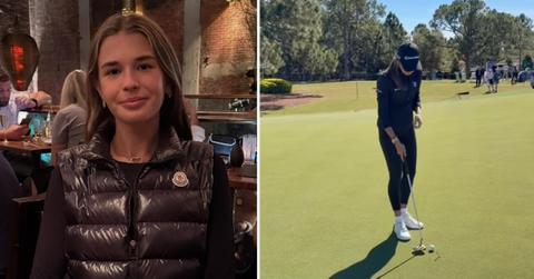 Two photos of Kai Trump