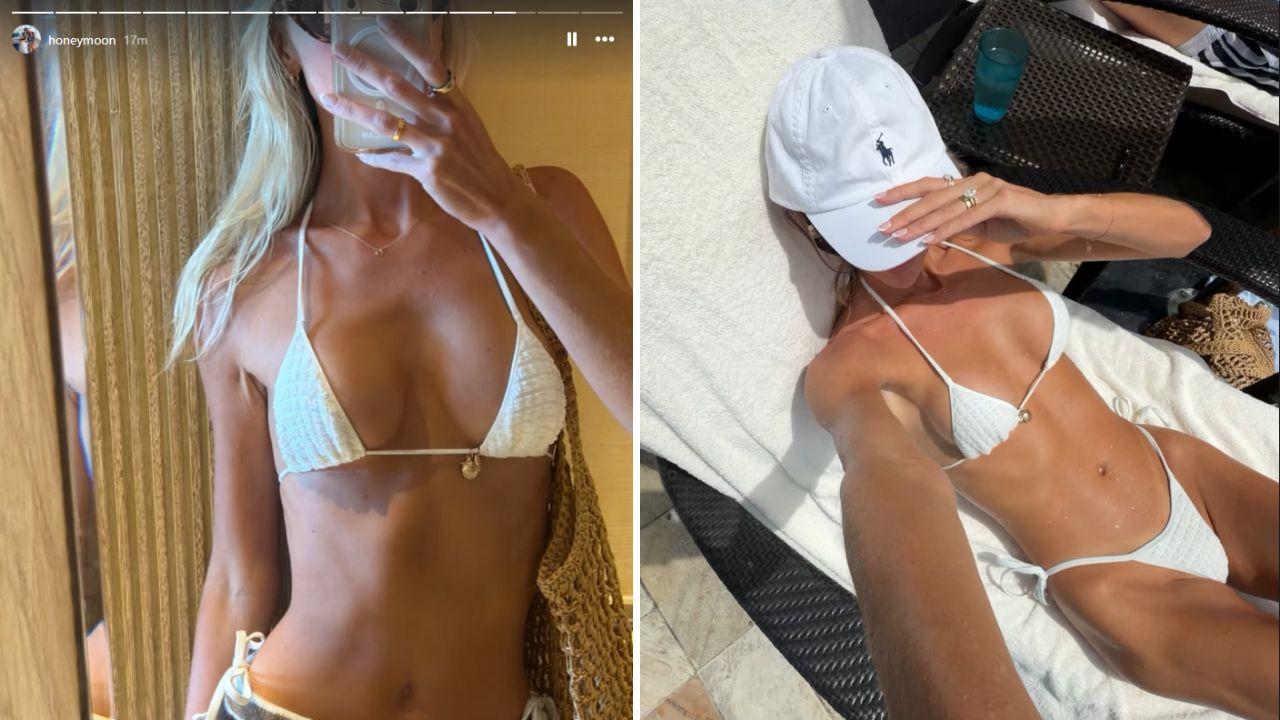 image of The adult content creator flaunted her toned body during her trip.