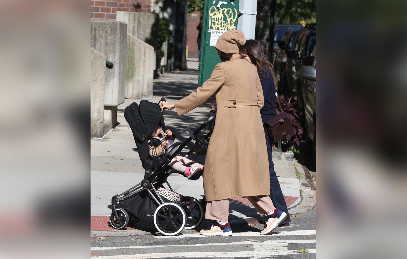 Irina Shayk out in the West Village With Daughter Lea