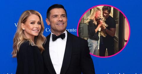 Image of Kelly Ripa and Mark Consuelos celebrated bringing home their new puppy.
