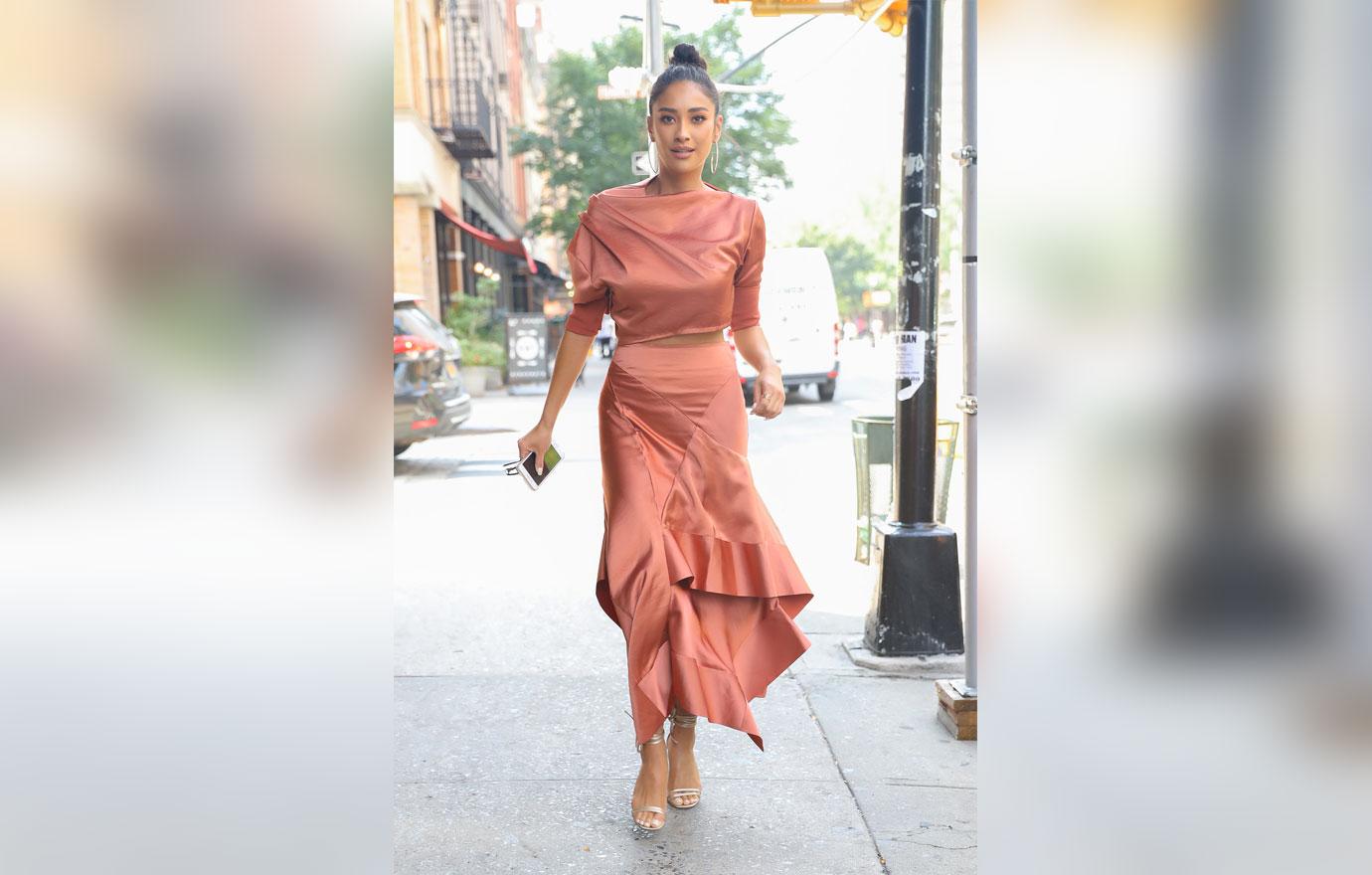 Shay Mitchell is all smiling as walking around in New York City