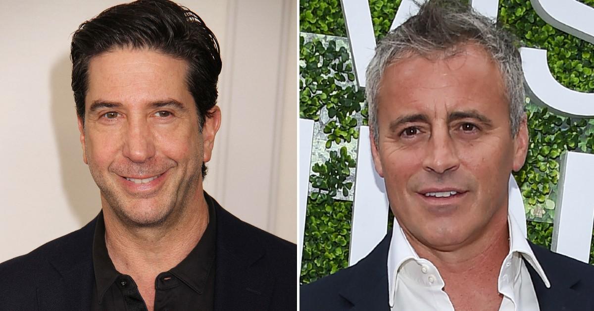 Split photo of David Schwimmer and Matt LeBlanc