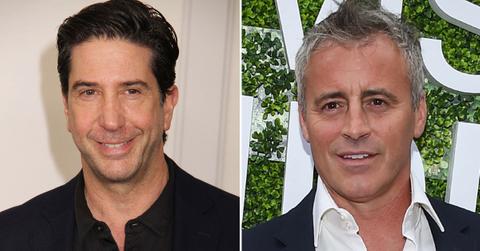 Split photo of David Schwimmer and Matt LeBlanc