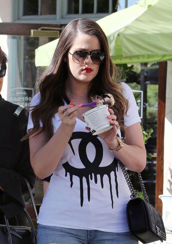 Khloe Kardashian Eating