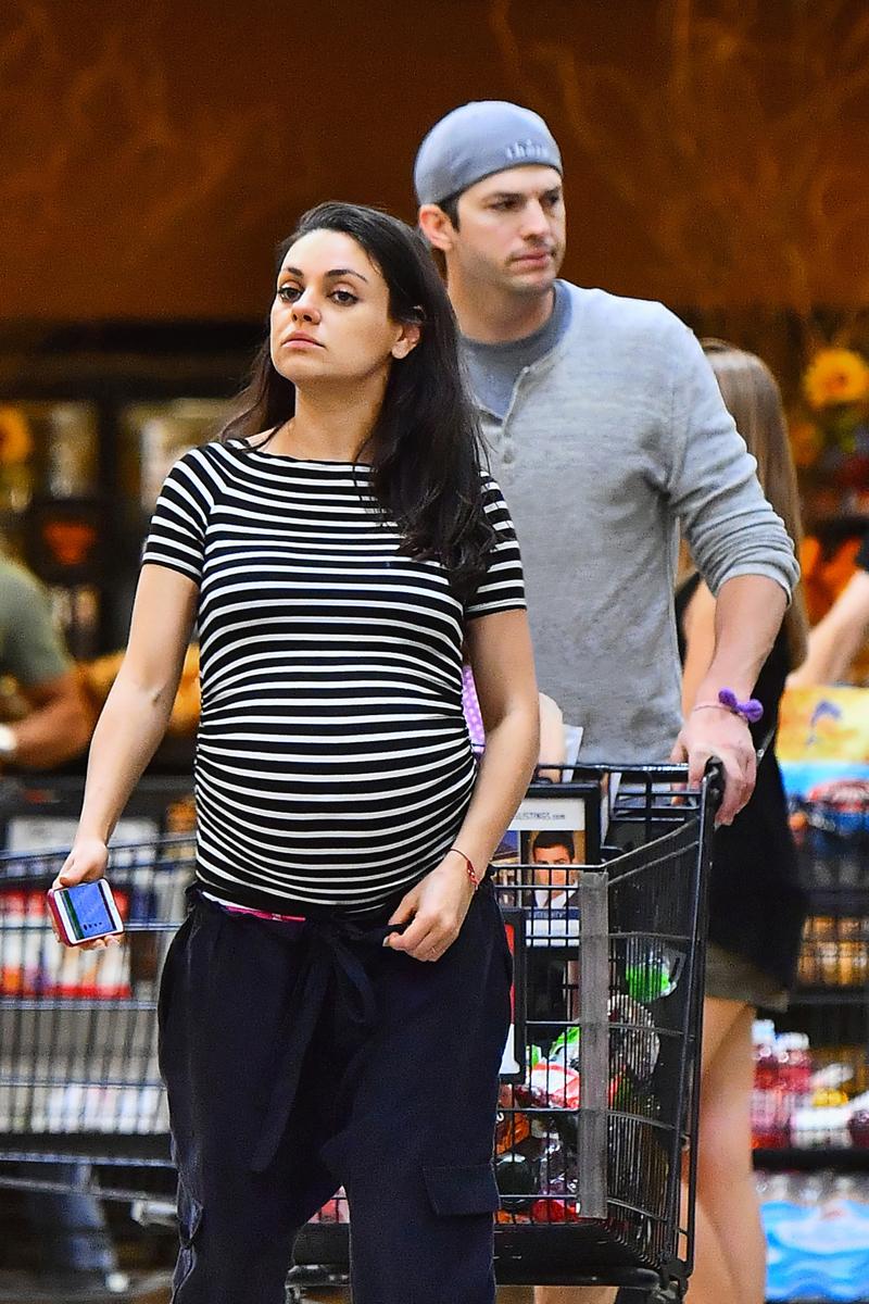 mila kunis pregnant baby two name reveal ashton kutcher