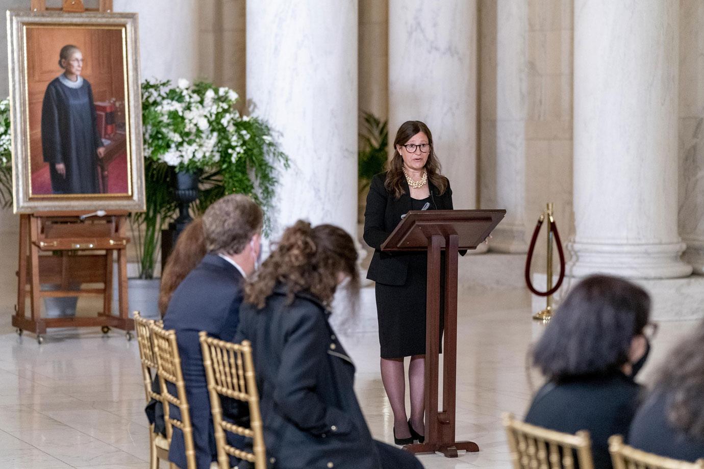 Justice Ruth Bader Ginsburg in Repose at the Supreme Court of the US