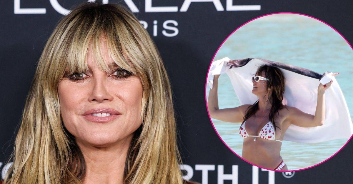 split photo of Heidi Klum