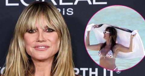 split photo of Heidi Klum