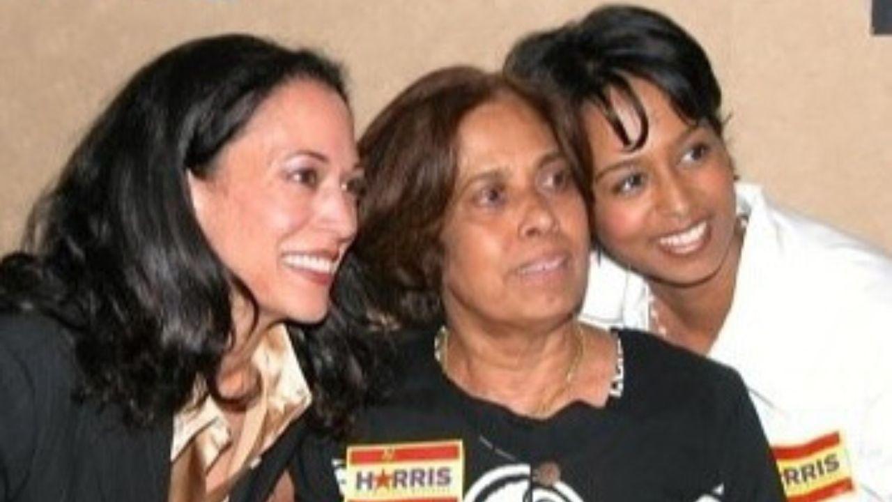 Image of  Kamala Harris, Shyamala Gopalan, and Maya Harris.