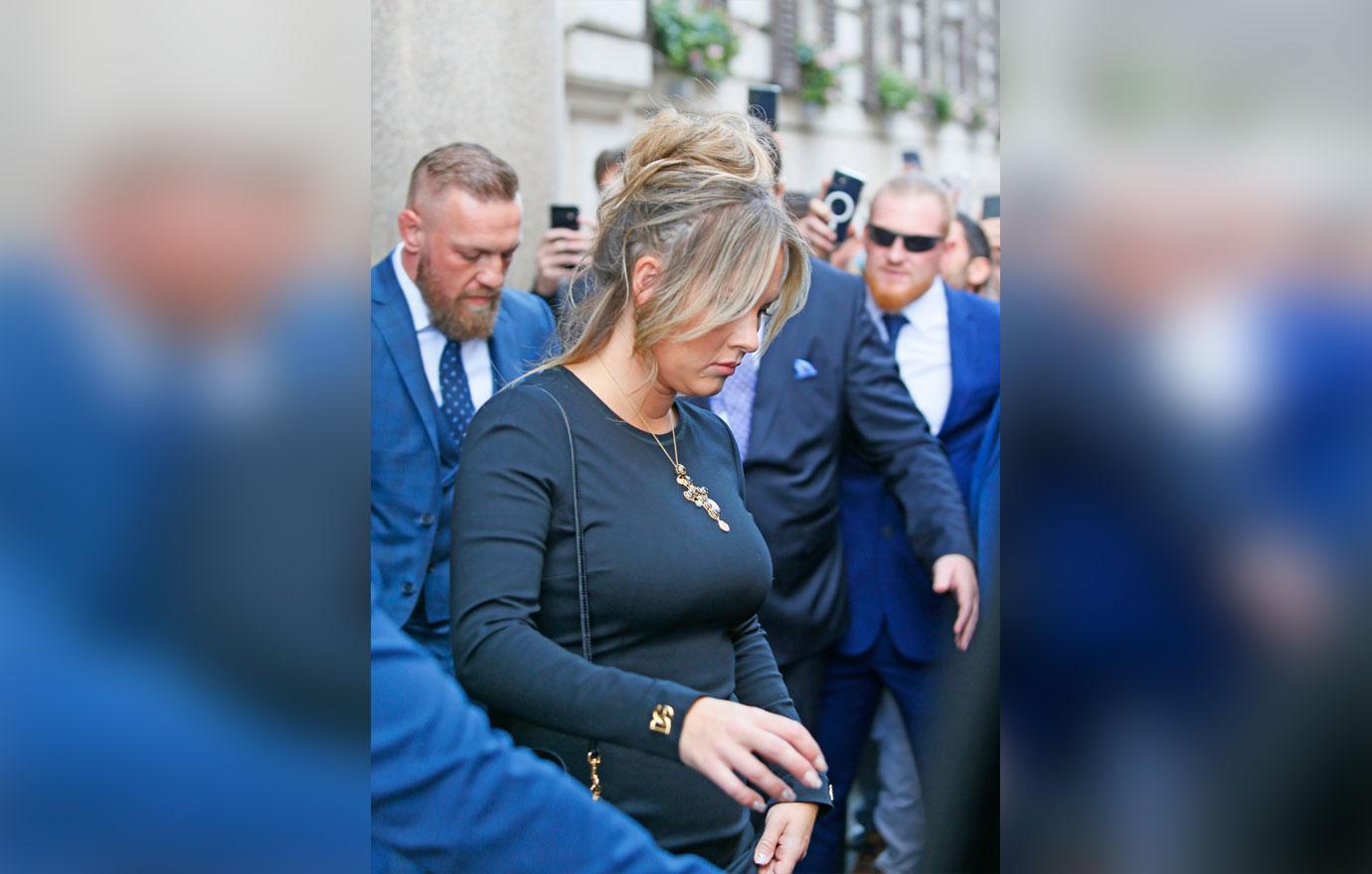 conor mcgregor and wife are spotted inside the vatican for the christening of son