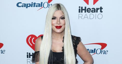 tori spelling dean red swimsuit