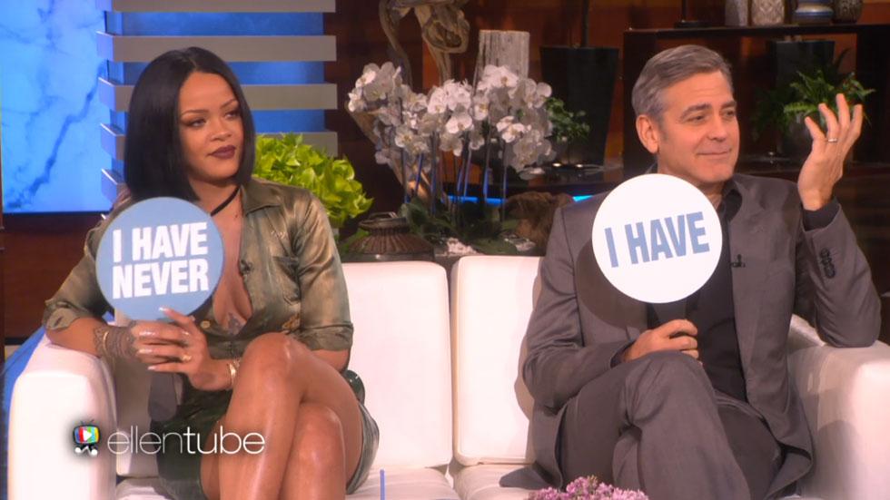 George clooney rihanna ellen degeneres show game 03