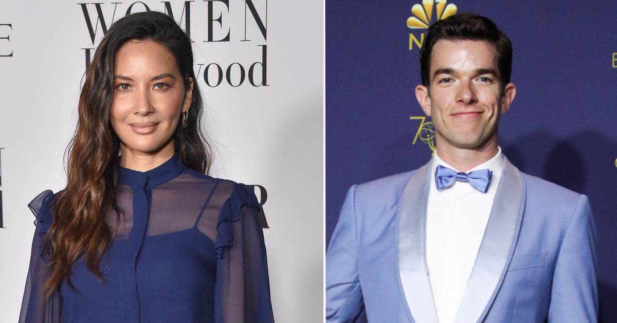 olivia munn showed off baby bump at comedy show with john mulaney