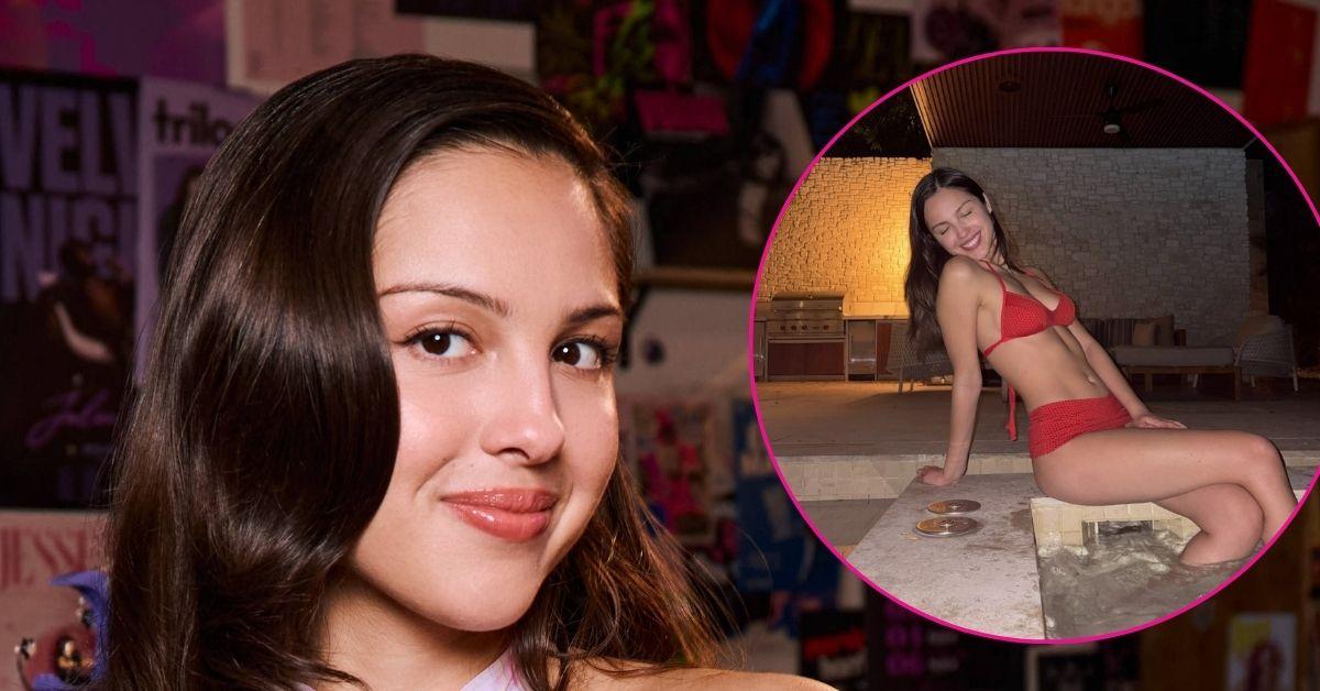 olivia rodrigo stuns in red hot bikini on vacation