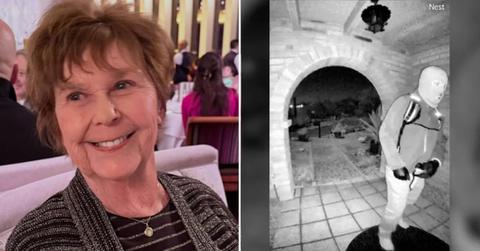 Split photo of Nancy Guthrie and suspect