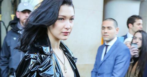 Bella hadid leather paris fashion 1