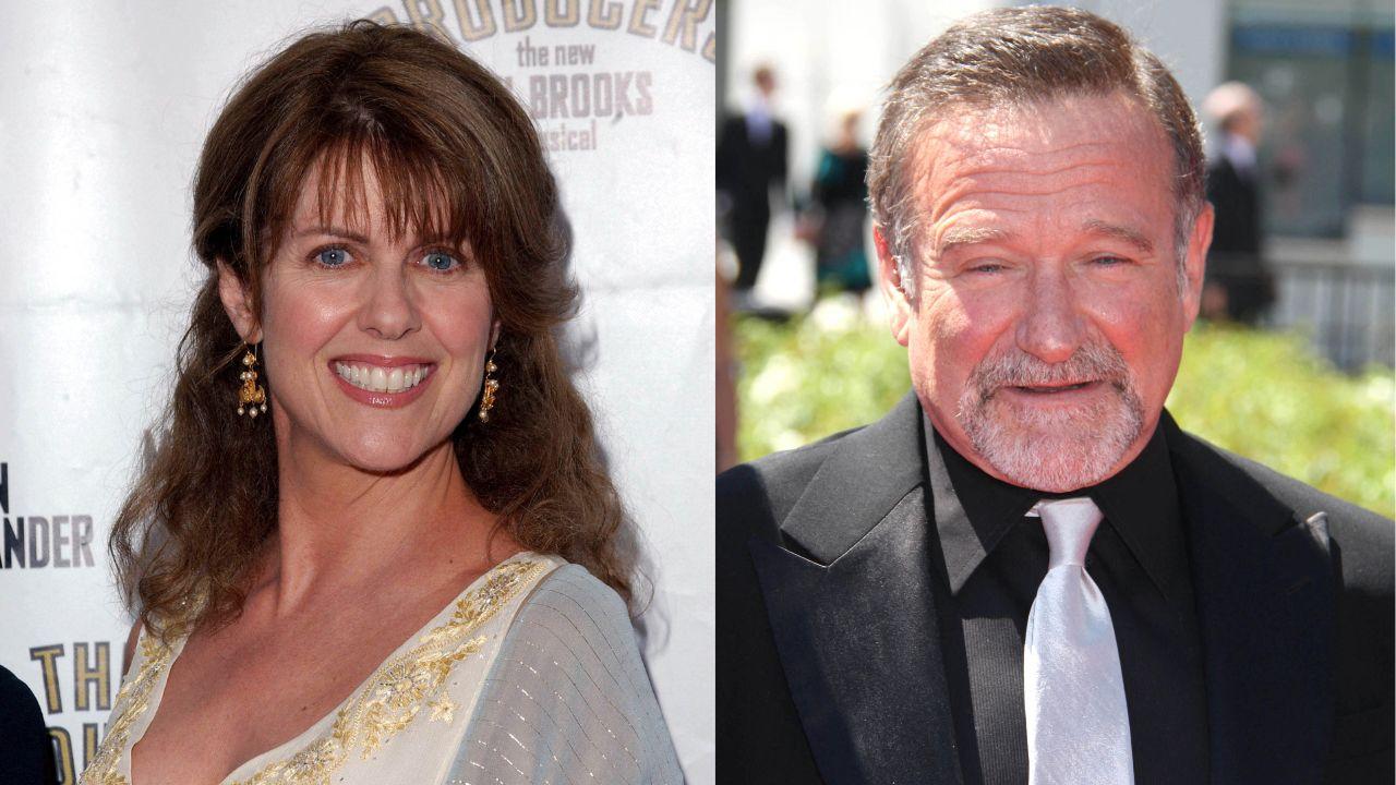 Split image of Pam Dawber and Robin Williams. 