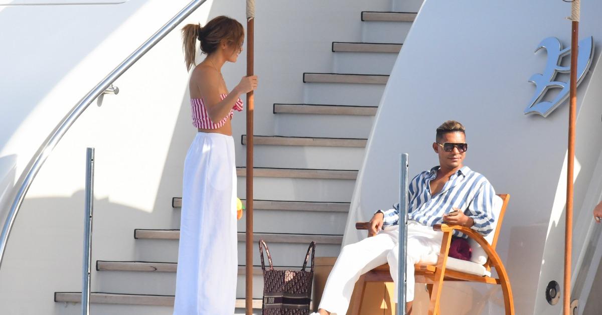 fun in the sun jennifer lopez rocks sexy yellow bikini aboard birthday yacht