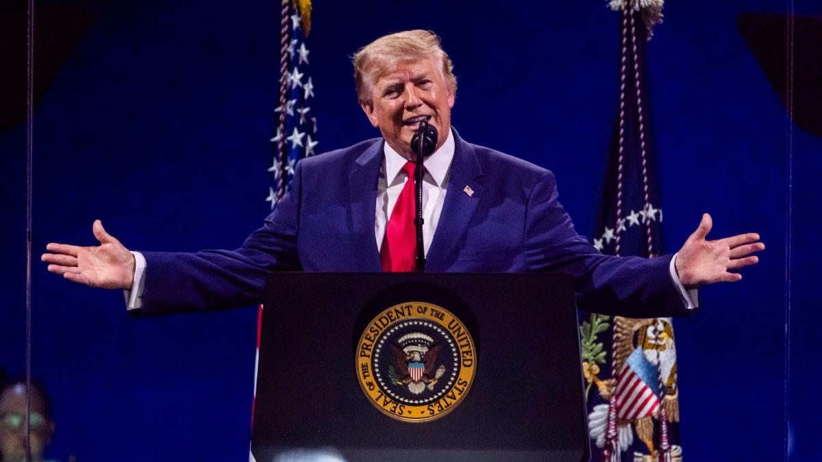 Image of Critics mocked Donald Trump after he seemingly slurred his speech during a July 4th address.