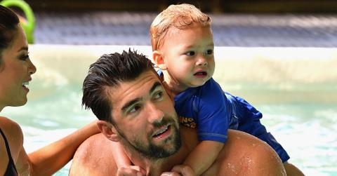 michael phelps teaches son to swim pics long