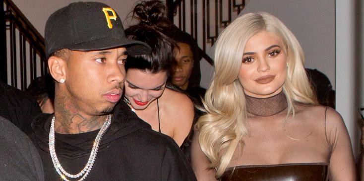 Kylie Jenner, sister Kendall and boyfriend Tyga were seen leaving a friends birthday party at &#8216;Catch&#8217; in West Hollywood, CA