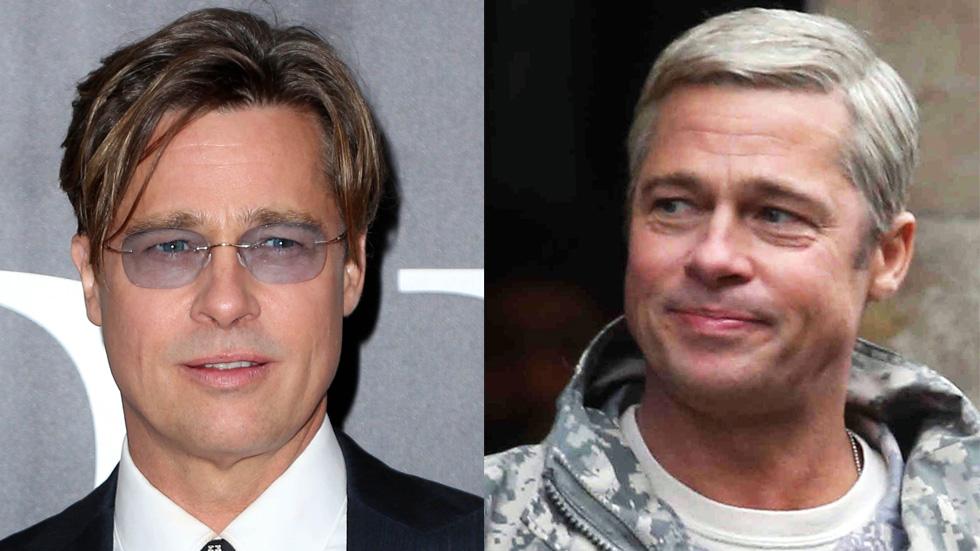 Brad pitt face facelift new hair grey 01