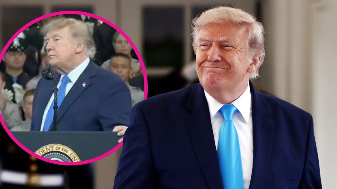 Image of Donald Trump made the comments during a rally.
