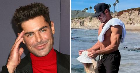 zac efron sends pulses racing as he cuddles with little sister photos pp