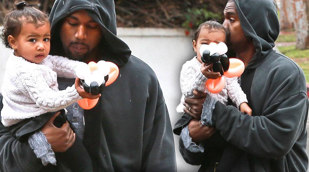 Kanye west north west kissing