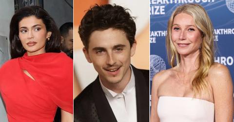 Photo of Kylie Jenner; picture of Timothée Chalamet; image of Gwyneth Paltrow.
