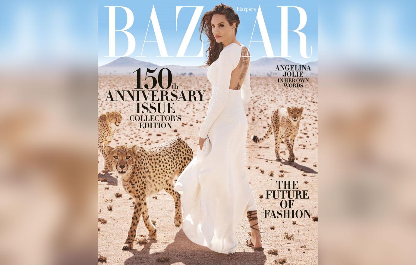 Angelina Jolie Harpers Bazaar Harvey Weinstein Pics 02