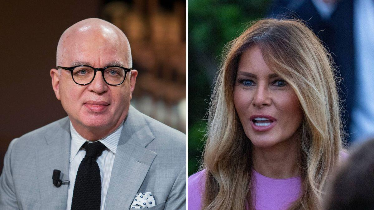 Photo of Michael Wolff and Melania Trump.