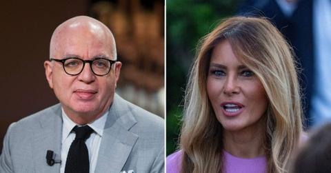 Photo of Michael Wolff and Melania Trump.