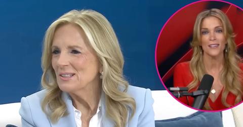 image and inset of Jill Biden, Megyn Kelly