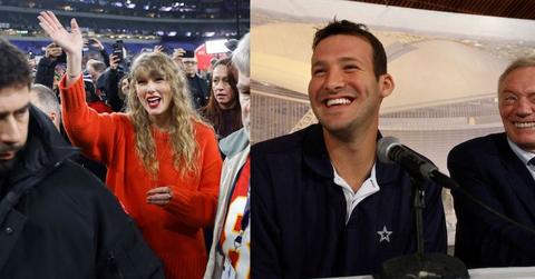 taylor swift tony romo awkward interaction