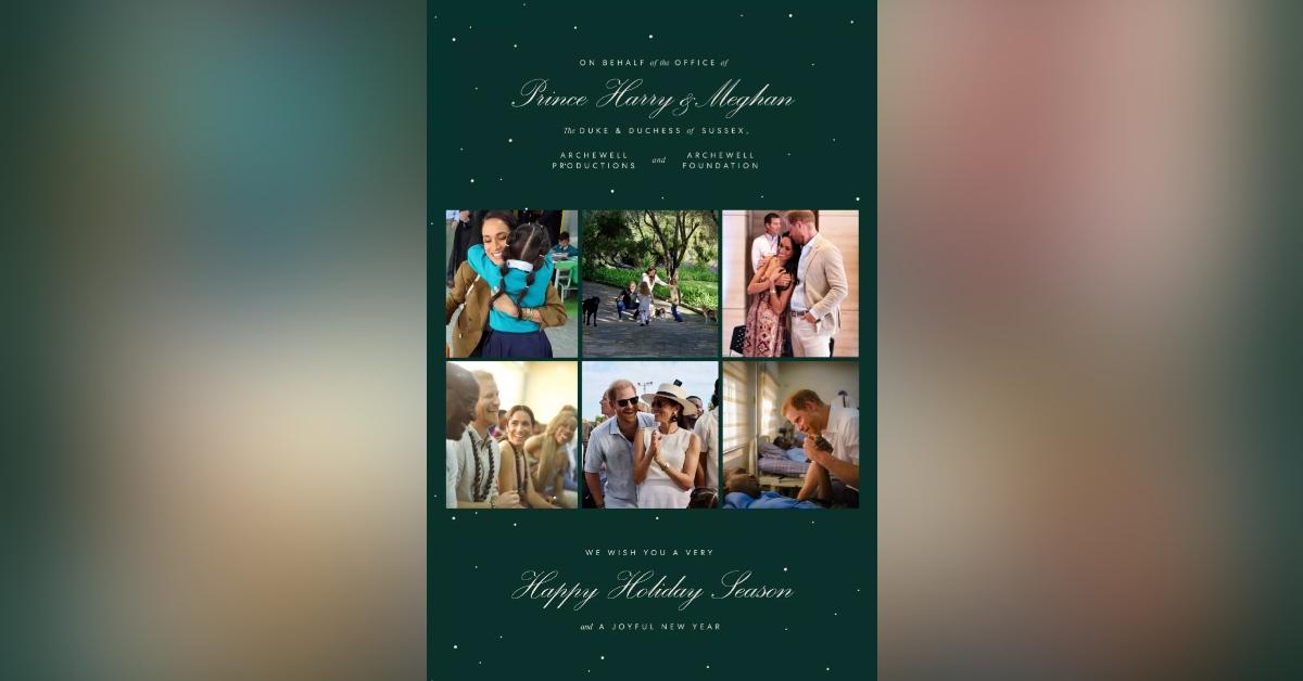 prince harry meghan markle archie lilibet big christmas card