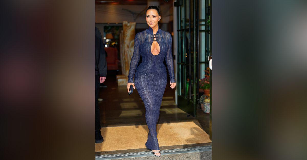 Image of Lewis Hamilton and Kim Kardashian sat next to each other at the Super Bowl.