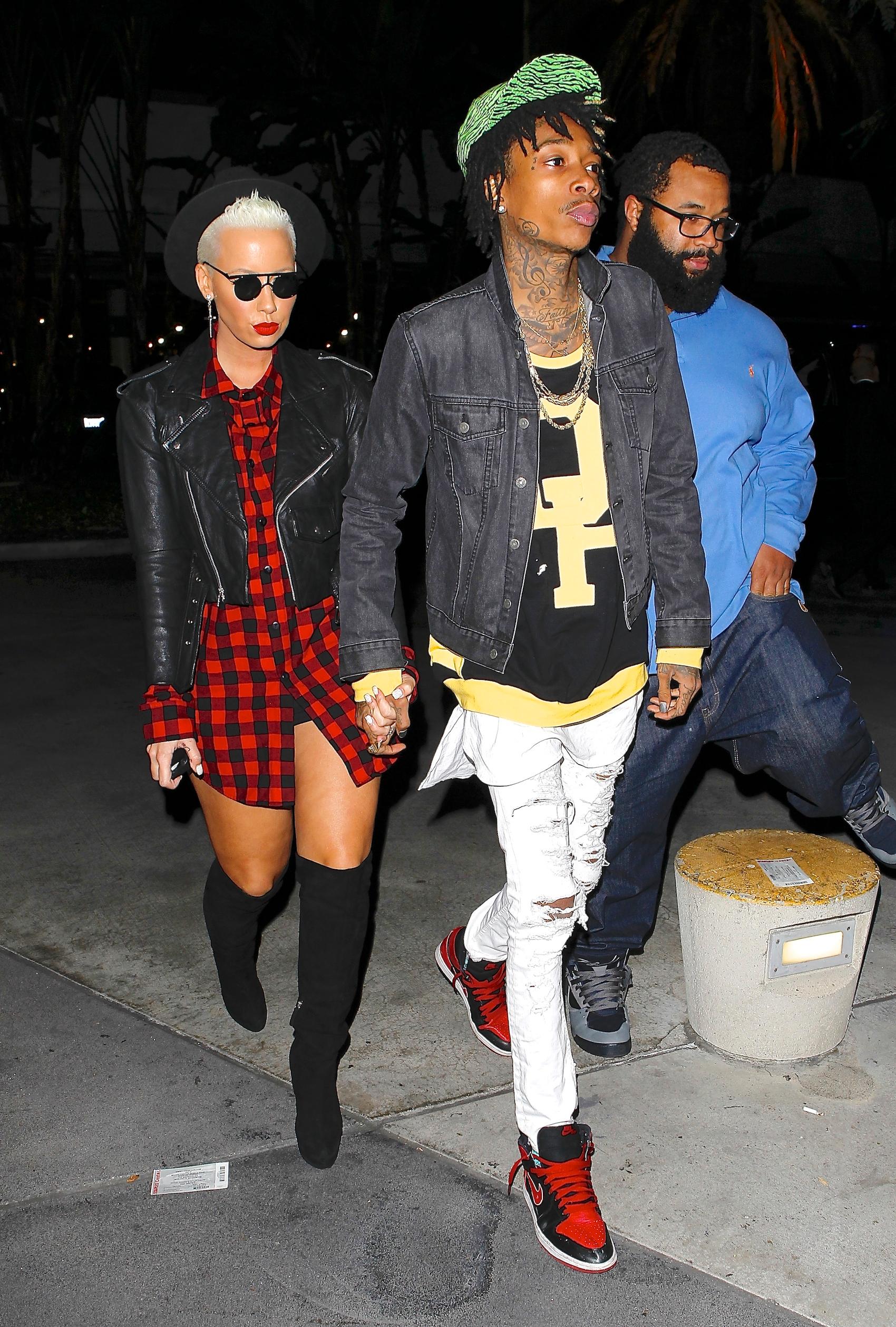 Wiz Khalifa and Amber Rose were seen at Jay Z concert at Staples Center