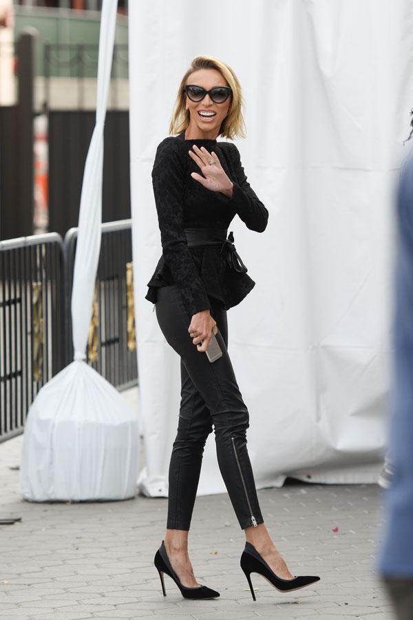 Giuliana Rancic Skinny Arms Legs Black Leather